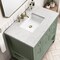 James Martin Vanities Breckenridge 36in Single Vanity, Smokey Celadon w/ 3 CM Arctic Fall Top 330-V36-SC-3AF - alternate 7